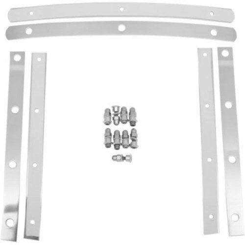 Memphis Shades MEM0914 Polished Stainless Steel Strap Kit for Slim Windshields