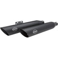 S&S Slash Cut Mufflers Black Ceramic for Harley Softail M8 18-22 *Race Use