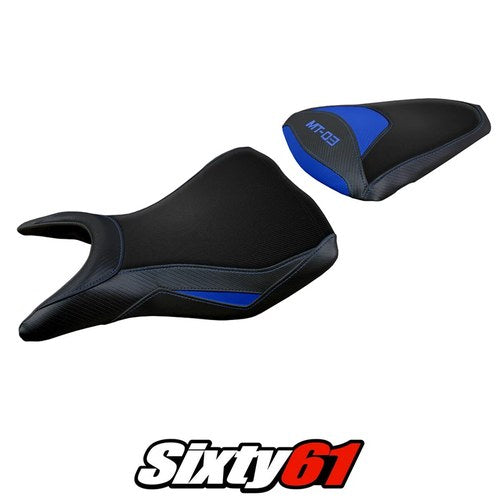 Yamaha MT 03 2020 2021 2022 2023 2024 Seat Cover Tappezzeria Comfort Blue Black