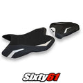 Yamaha Yzf R1 2007 2008 Seat Cover Tappezzeria White Black 07 08