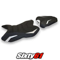 Yamaha Yzf R1 2007 2008 Seat Cover Tappezzeria Ultragrip White Black 07 08