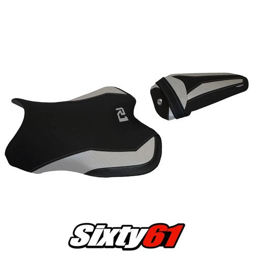 Yamaha Yzf R1 2015-2022 2023 2024 2025 2026 Seat Cover Tappezzeria Silver Black