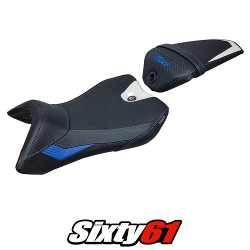 Yamaha Yzf R125 2016 2017 2018 Seat Cover Tappezzeria Ultragrip White Blue Black
