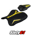 Yamaha Yzf R1 2015-2024 2025 2026 Seat Cover Tappezzeria Ultragrip Yellow White