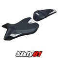 Yamaha Yzf R125 2016 2017 2018 Seat Cover Tappezzeria Ultragrip White Black