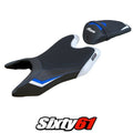 Yamaha Yzf R125 2019 2020 2021 2022 Seat Cover Tappezzeria White Blue
