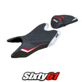 Yamaha Yzf R125 2019-2021 2022 Seat Cover Tappezzeria Ultragrip White Red