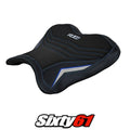 Yamaha Yzf R1M 2015-2025 2026 Rider Seat Cover Tappezzeria Comfort Blue Silver