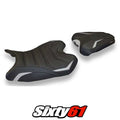 Yamaha Yzf R6 2008-2013 2014 2015 2016 Seat Cover Tappezzeria Ultragrip Silver