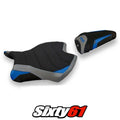 Yamaha Yzf R6 2017-2023 2024 2025 Seat Cover Tappezzeria Ultragrip Blue Grey SE
