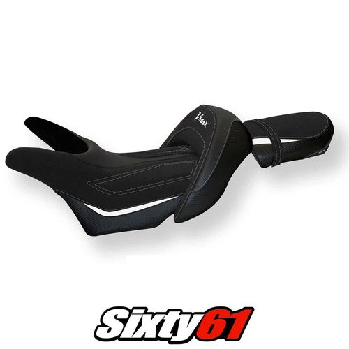 Yamaha V-Max 1700 2008-2015 2016 2017 Seat Cover Tappezzeria Velvet White Black