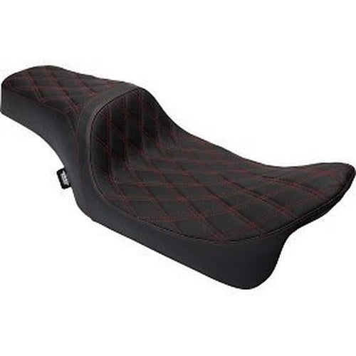 Drag Specialties 0801-1491 Predator 1-Up Seat Red Stitch for Touring '08-'23