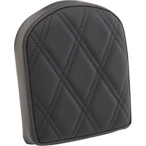 Drag Specialties Black Diamond 7" Short Backrest Pad for Harley Square Bar