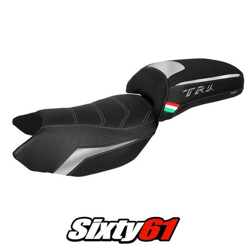 Benelli Trk 502 2017-2023 2024 2025 2026 Seat Cover Tappezzeria Comfort Silver