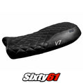 Moto Guzzi V7 2011-2018 2019 2020 Seat Cover Tappezzeria Comfort Black Vintage