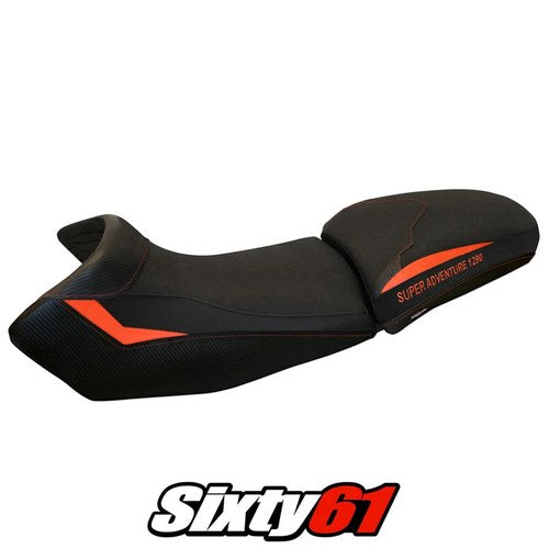 KTM 1290 Super Adventure S T 2015-2019 2020 Seat Cover Tappezzeria Orange Black