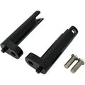 Drag Specialties 1620-1057 Black Passenger Footpeg Mounts Harley Touring 93-21