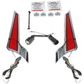 Custom Dynamics 2040-2518 Chrome Red LED Fascia Panels for 10-13 FLHX/FLTRX