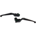 Matte Black Slotted Wide Blade Brake & Clutch Levers Set for Harley Trikes 14-16
