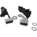 Chrome Smoke LED Handlebar Marker Lights for 09-17 Touring & 15-21 Softail