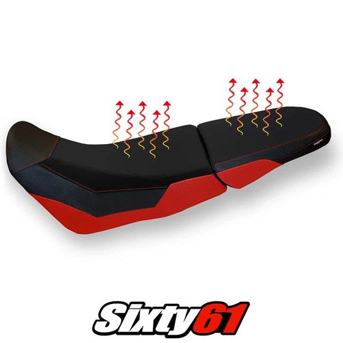 Honda Africa Twin 1000 Adv 2018 2019 Comfort Heated Seat Cover Tappezzeria Red