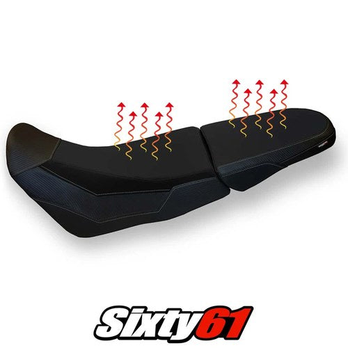Honda Africa Twin 1000 Adv 2018 2019 Comfort Heated Seat Cover Tappezzeria Black
