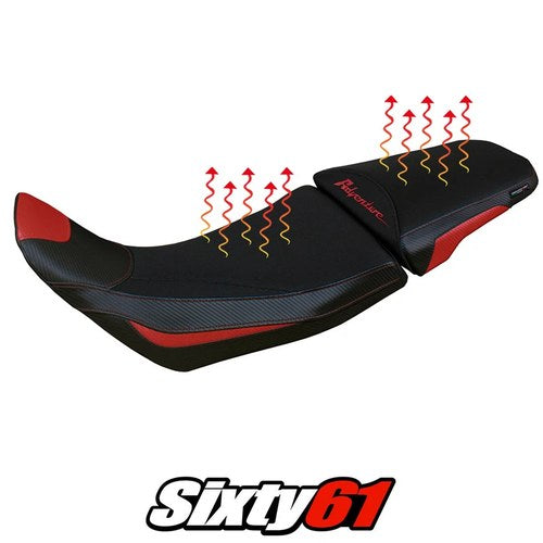 Honda Africa Twin Adv Sport 1100 2020-25 Comfort Heat Seat Cover Tappezzeria Red