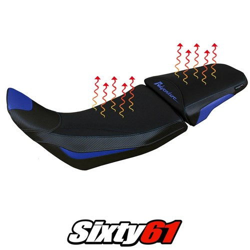 Honda Africa Twin 1100 2020-2024 2025 Comfort Heated Seat Cover Tappezzeria Blue