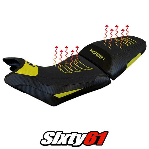 Husqvarna Norden 901 2022-2024 2025 Comfort Heated Seat Cover Tappezzeria Yellow