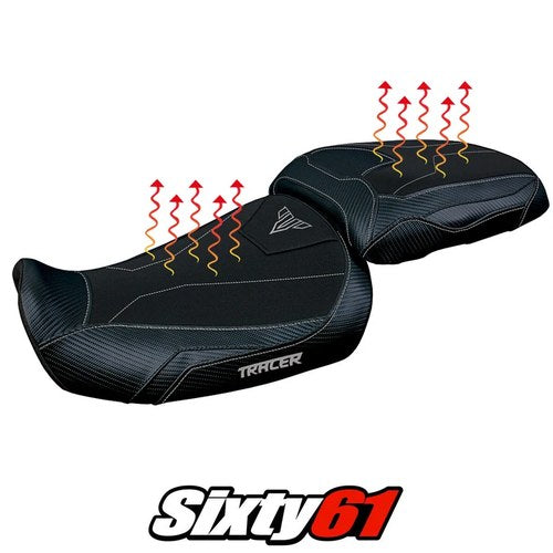 Yamaha Tracer 9 9GT 2021-2023 2024 Comfort Heated Seat Cover Tappezzeria Black