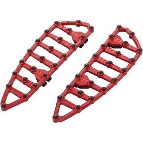 Arlen Ness 06-893 Red MX Billet Floorboards for 80-20 Touring & 86-17 Flst