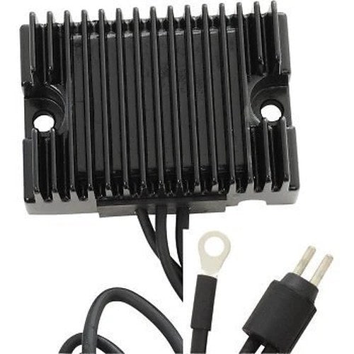 Drag Specialties 2112-0827 Black Solid-State Regulator for 92-93 Sportster
