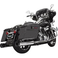 Bassani 4" Dnt Straight Can Mufflers Chrome w/ Black End Cap 95-16 Touring