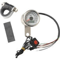 Drag Specialties Polished/White Programmable Mini Electronic Speedometer