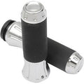 Drag Specialties 0630-1611 Chrome Custom Hand Grips for Harley Electronic Tbw