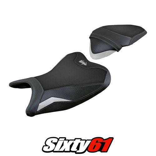 Kawasaki Ninja 250 2018 2019 Seat Cover Tappezzeria Comfort White Black