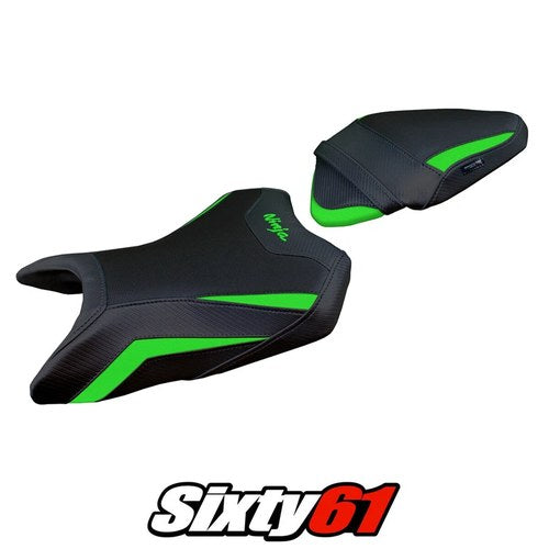 Kawasaki Ninja 500 2024 2025 2026 Seat Cover Tappezzeria Comfort Green Black