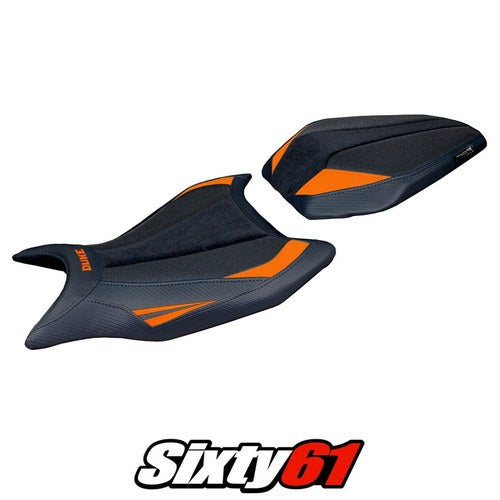 KTM 990 Duke 2024 2025 Seat Cover Tappezzeria Ultragrip Orange Black