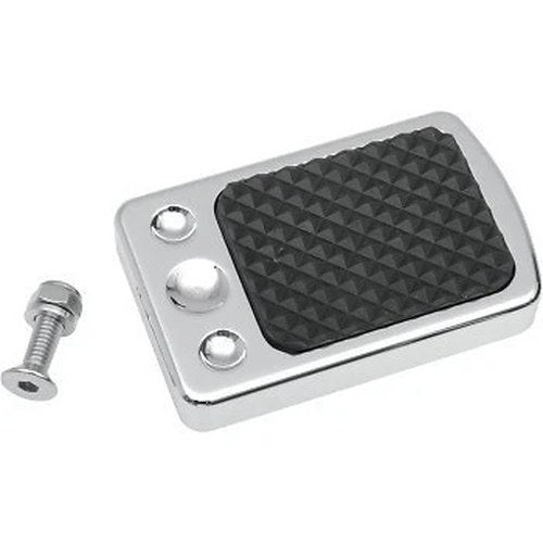 Drag Specialties 1610-0134 Chrome Brake Pedal Pad - Small for Fxst 00-10