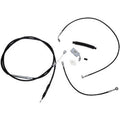 LA Choppers LA-8152KT-13B Black Vinyl Braided Handlebar Cable/Brake Line Kit