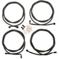 LA Choppers LA-8054KT-13M Black Midnight Braided Handlebar Cable/Brake Kit