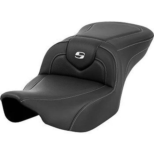 Saddlemen 823-07-185 Roadsofa Seat Silver Stitch Carbon Fiber - FLHX/FLTR 23-24