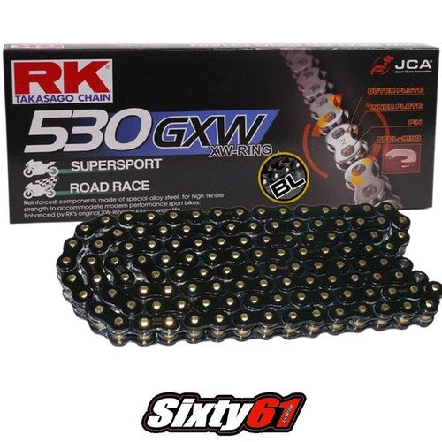 Honda Cbr 1000RR Black RK Chain Gxw 150 Link-530 XW-Ring for Swingarm Extension