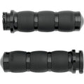 Avon AIR-96 Black 3-Ring Velvet Air Hand Grips for Harley Cable Op Throttle