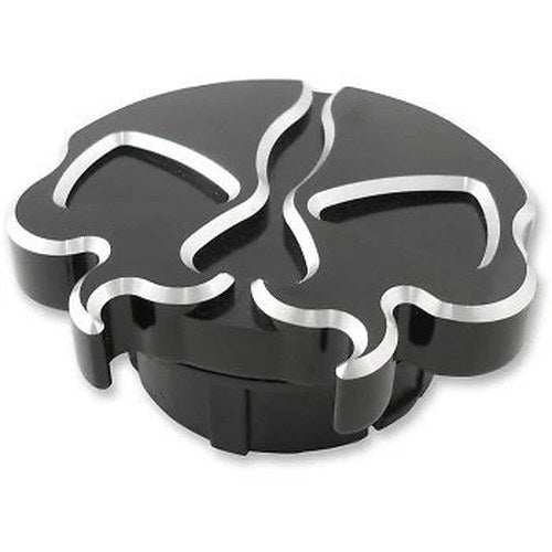 Drag Specialties 0703-0790 Black Left Hand "Dummy Cap" Split Skull Gas Cap