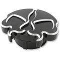 Drag Specialties 0703-0790 Black Left Hand "Dummy Cap" Split Skull Gas Cap
