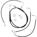 LA Choppers LA-8010KT-16B Black Vinyl Braided Handlebar Cable/Brake Line Kit