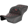Saddlemen Roadsofa Extended Reach Seat Red Lattice Stitch for FLTR/FLHX 23-24