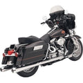 Bassani 4" Slip-On Mufflers Chrome Megaphone w/ Polished End Caps Touring 95-16