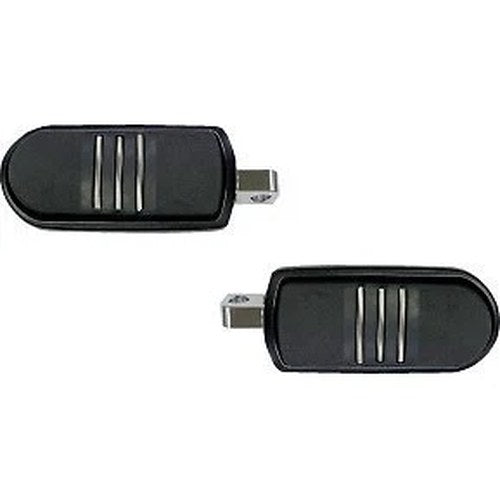 Drag Specialties 1620-2480 Black Sweeper Foot Pegs for Harley Male Mount